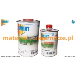 Sprint H62 FAST Clear MS 1L+C02 500ml  materialylakiernicze.pl